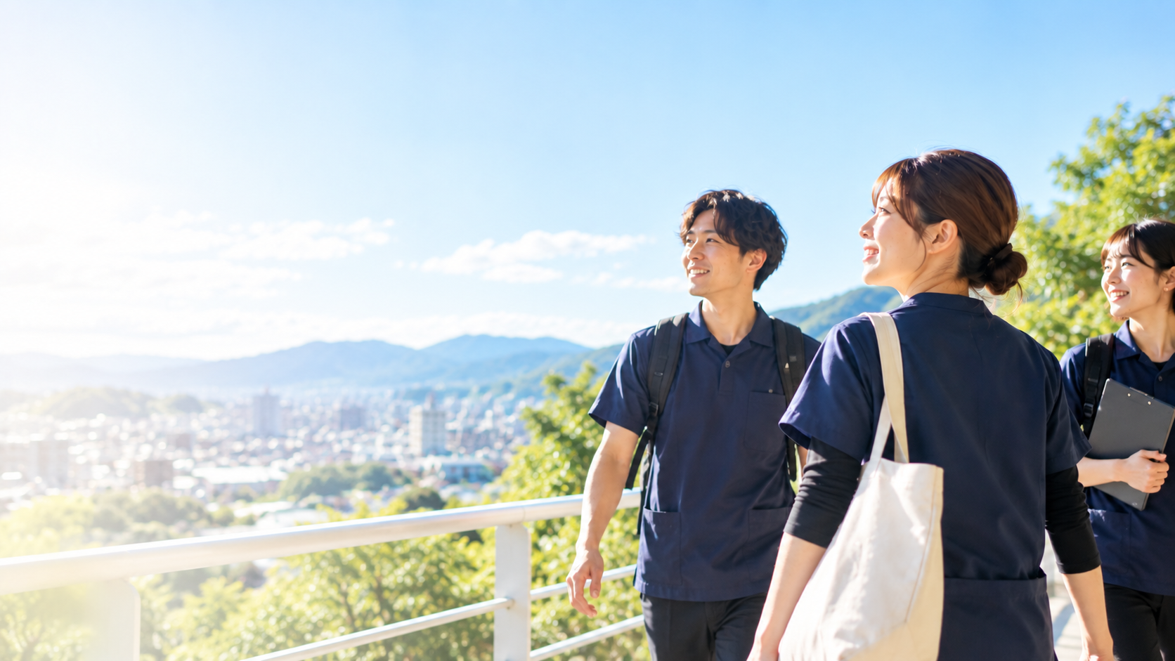 前向きな介護職員